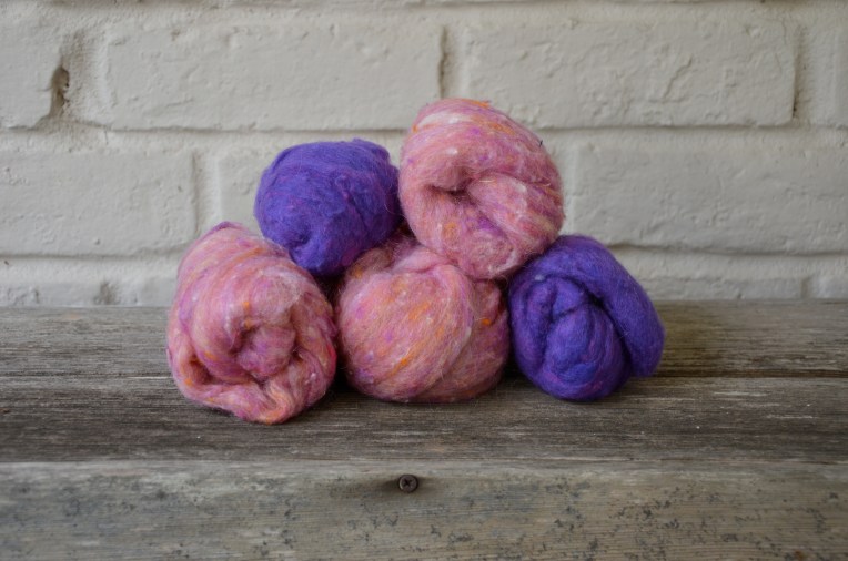 Wool roving from Attic Heirlooms