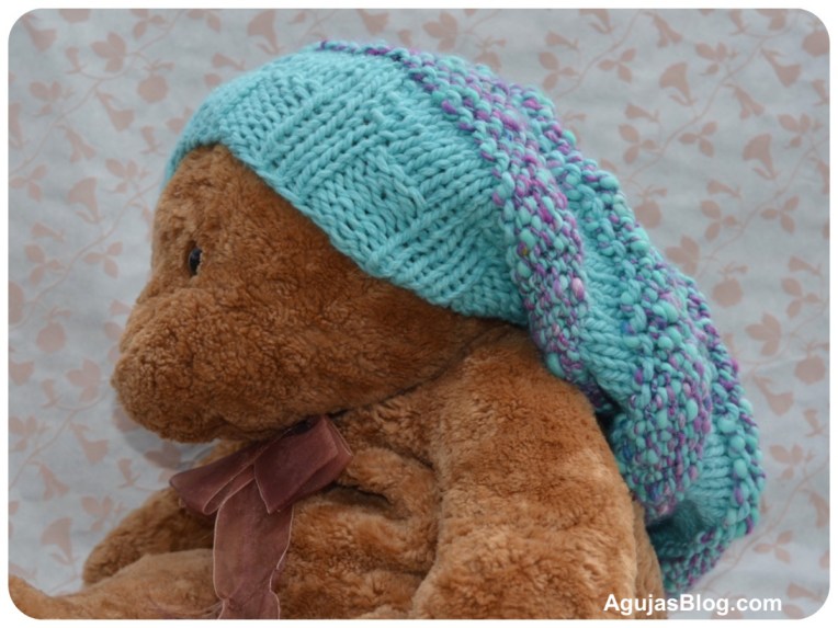 Bear modeling beehive hat