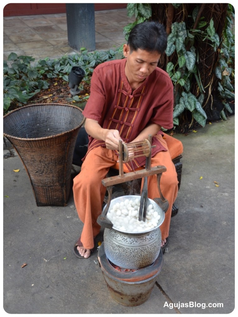 Spinning Silk from Cocoons