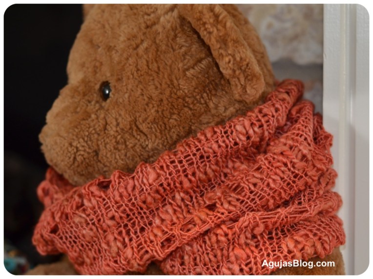 Dew Drops Cowl in Orange Close-up