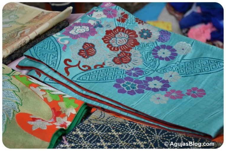 Hanazono Shrine Market - colorful kimono sashes