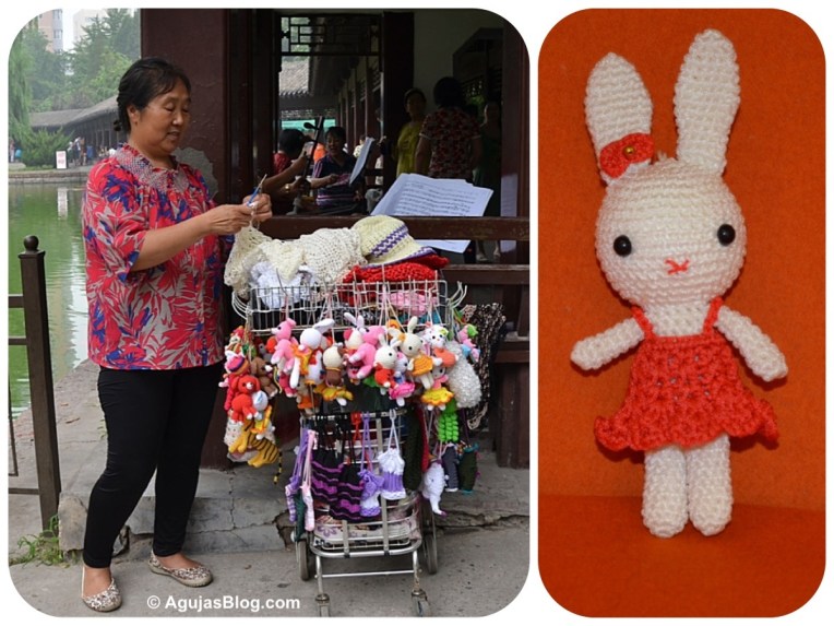 Crocheting by the Lake.