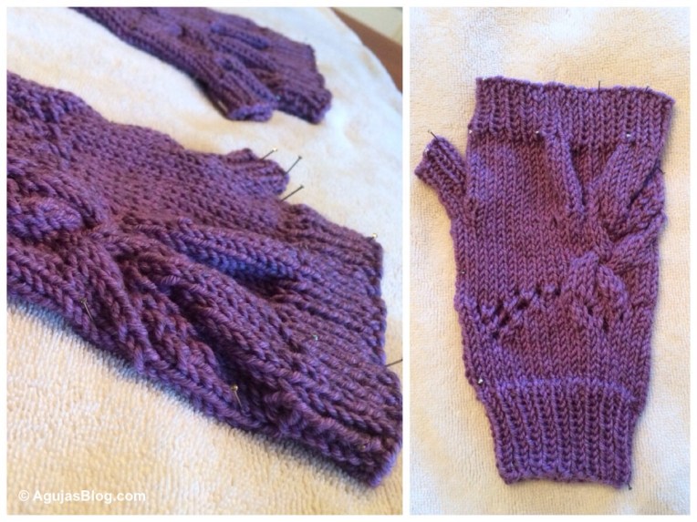 Summerhouse Wristers - Blocking 1