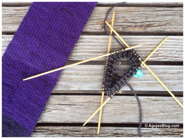 Purple Hand Warmers in Progress