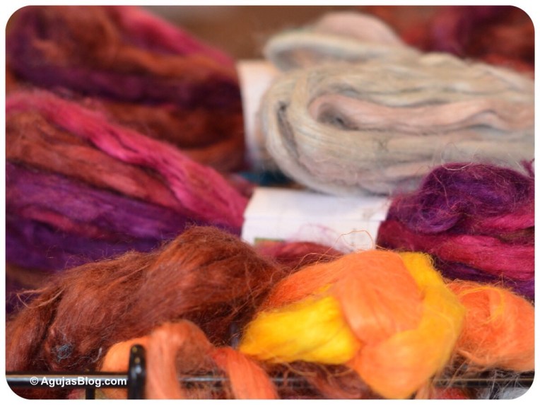 Hand-dyed natural plant fibers from the Fiber Lady. (www.fiberlady.com)