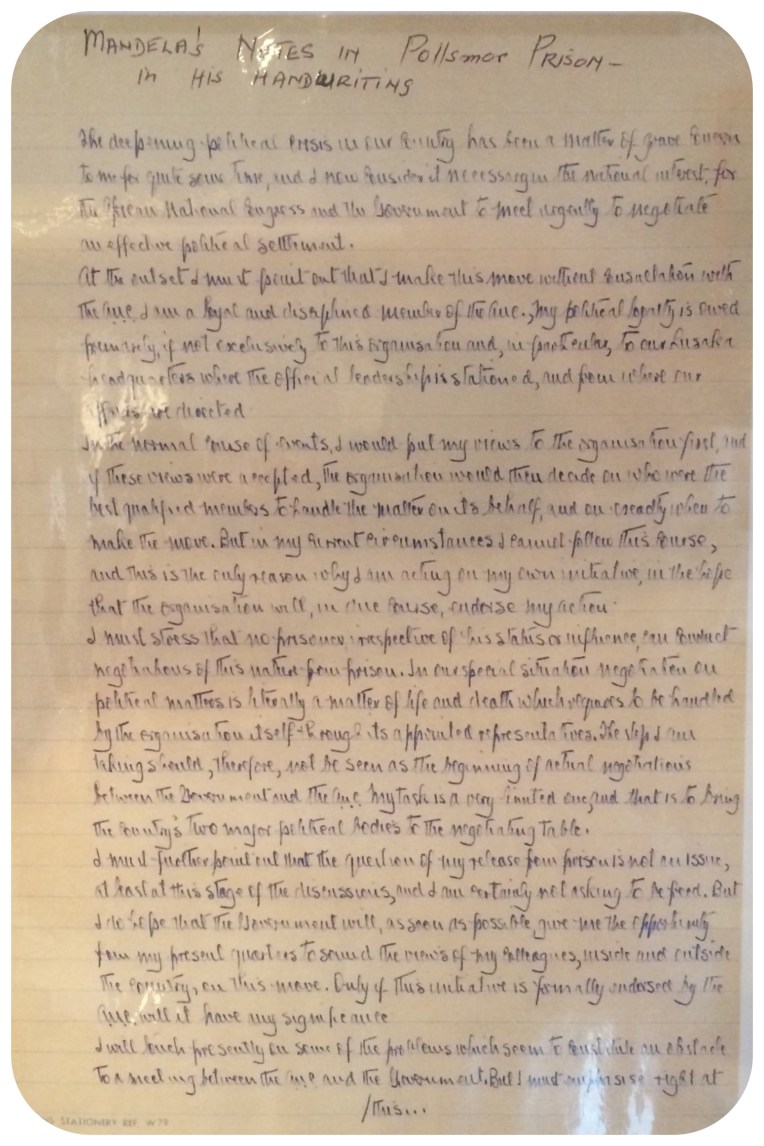 Soweto Mandela's Letter from Prison