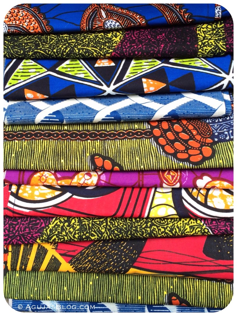 Traditional colors and patterns.