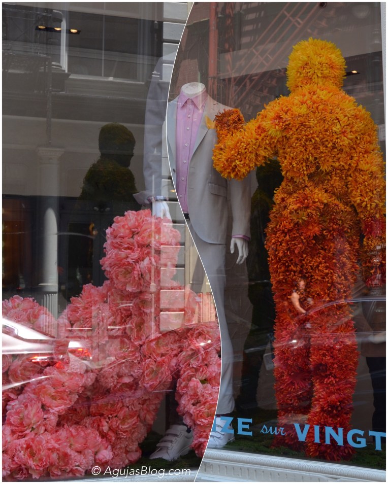 Flowery window displays in SoHo