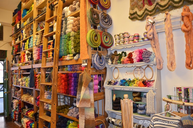 Downtown Yarns - Wall of Yarn