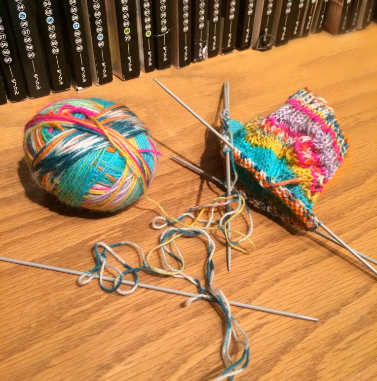 Confetti Sock in progress